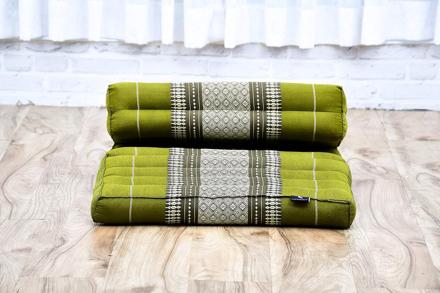 Leewadee Foldable Floor Mattress – 2 in 1 Floor Meditation Mat for Yoga and Relaxation, Seating Futon with Kapok
