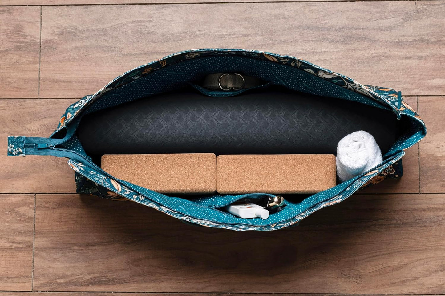 Maison d' Hermine Yoga Mat bag, Cylindrical bag for Woman&Men, yoga mat Bag &Adjustable shoulder straps Yoga Mat Carrier Bag with Drawstring Water Bottle Pocket and zipper pocket Easter Gifts