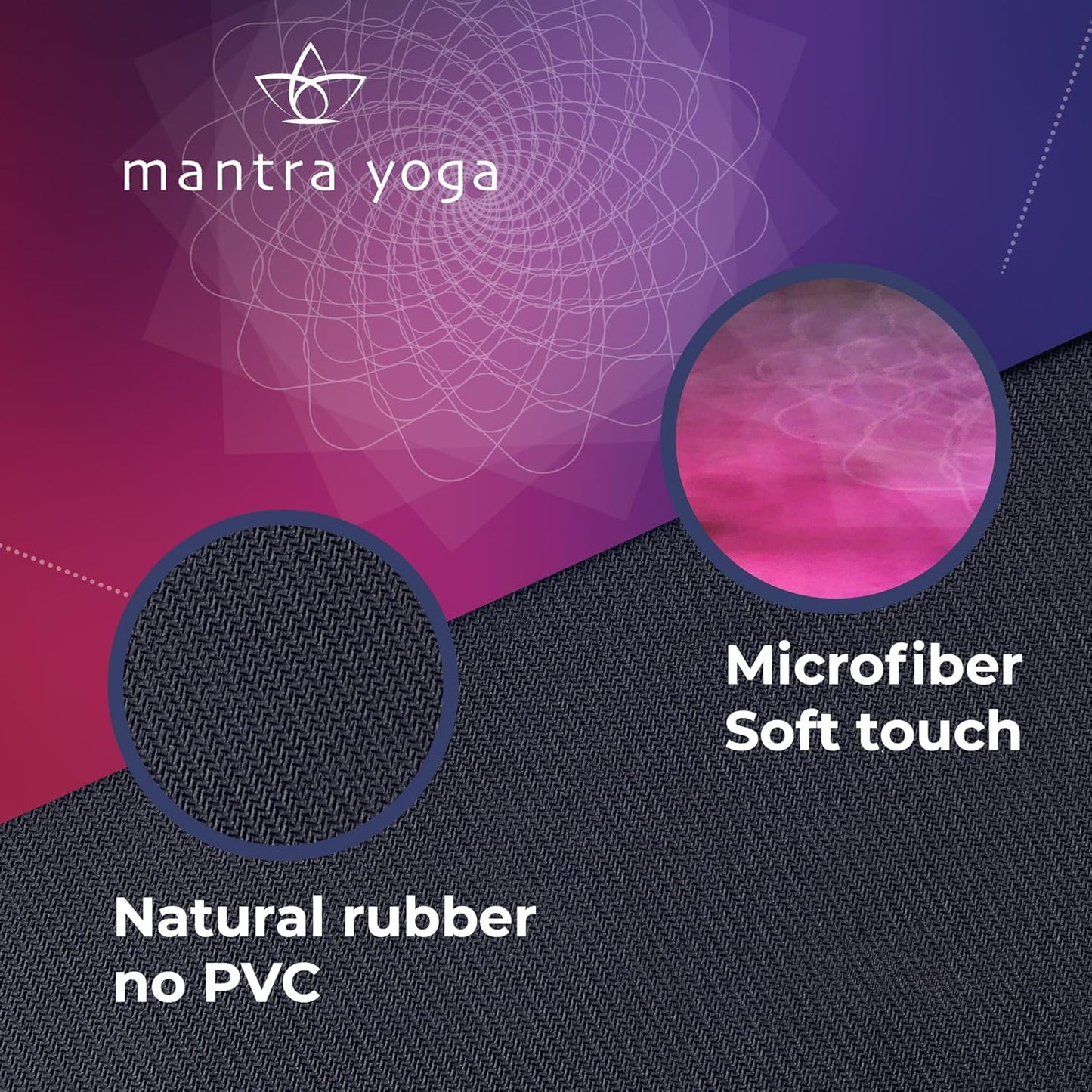 Mantra Yoga Travel PRO 1.5mm with Knee Pad - Foldable Fitness & Exercise Mat with Bag | Lightweight, Compact & Eco-Friendly | Non-Slip & Washable | For All Types of Yoga | 72" L x 24" W | 2.6 lbs