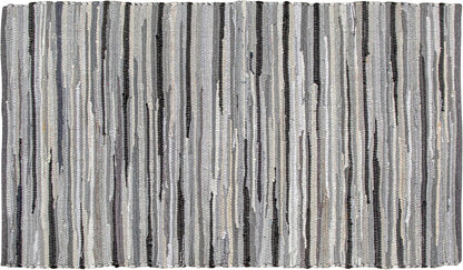 Ramanta Home 100% Cotton Chindi Hosiery Rug 24x36 Inch - Dark Multi, Farmhouse Reversible Soft Bohemeian Rugs Ideal for Entryways, Kitchen, Bedroom | Durable Lightweight Handmade Accent Doormat