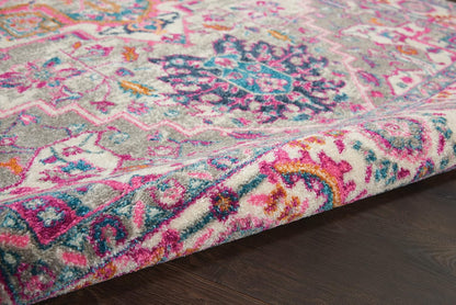 Nourison Home Passion Teal Multicolor 9' x 12' Area Rug - Easy Clean, Non Shedding, Bed Room, Living Room, Dining Room, Kitchen (9' x 12')