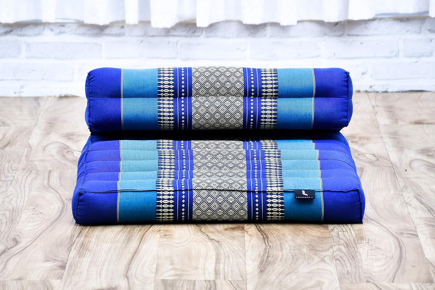 Leewadee Foldable Floor Mattress – 2 in 1 Floor Meditation Mat for Yoga and Relaxation, Seating Futon with Kapok