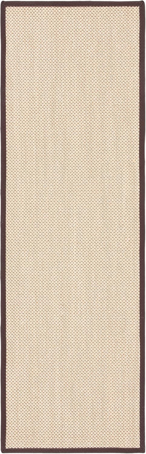 SAFAVIEH Area Rug 11x15 - Natural Fiber Collection - Large - Maize & Linen Color, Sisal, Woven Design with Border (NF141B) - Colors A