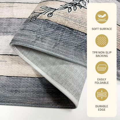 Coffee Kitchen Rug, 20"x47" Soft Velvet Kitchen Runner, Laundry Room Rugs Thickened TPR Bottom Floor Mat, Friendly for Kids & Pets, Multi-Use for Yoga Office, Coffee Station Rug Decor