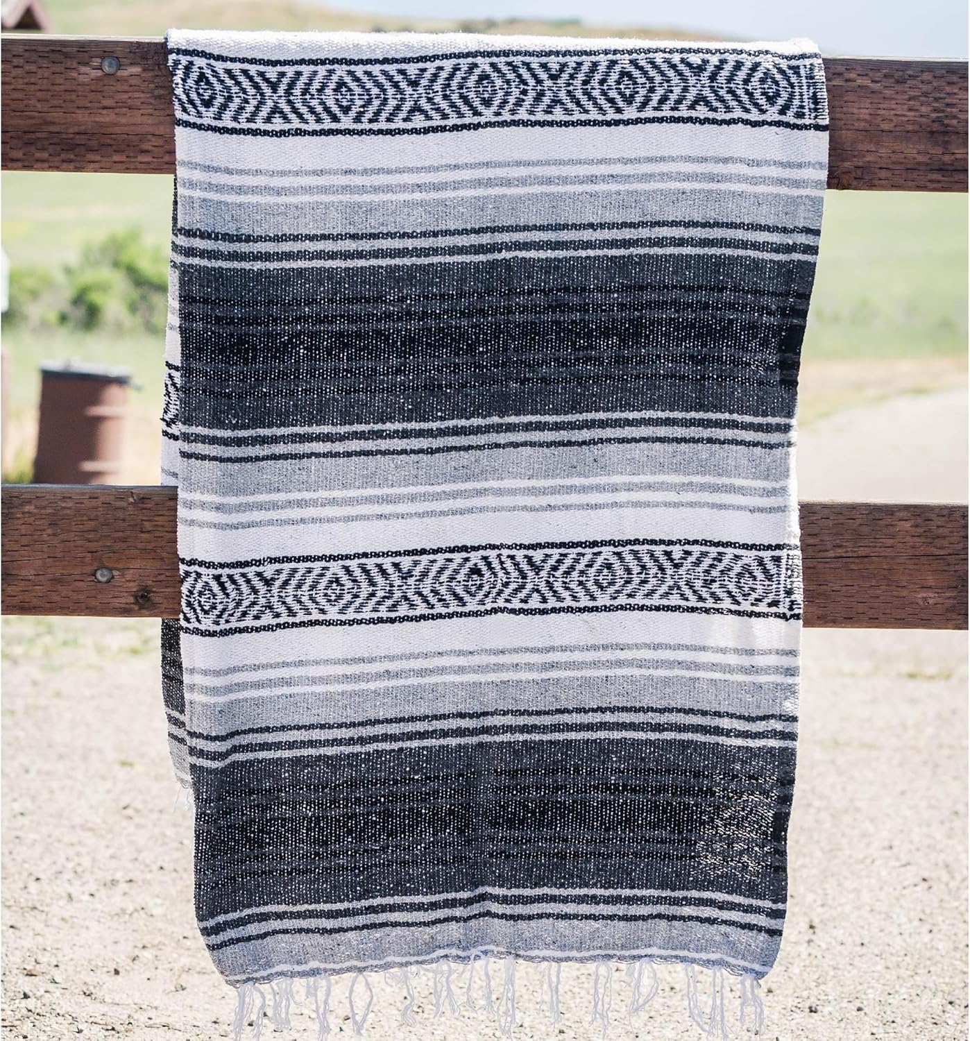 Benevolence LA Authentic Handwoven Mexican Blanket | Yoga Blankets, Outdoor, Picnic, Beach, Camping | Equestrian Saddle | Serape 50x70 inches - Coral, Pack of 1