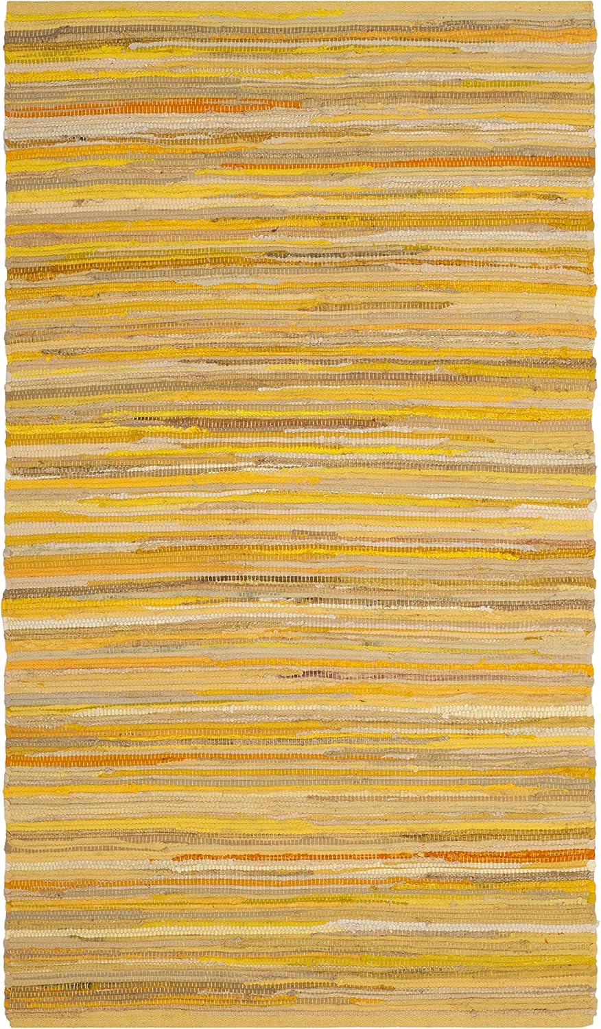 SAFAVIEH Area Rug 3x5 - Rag Rug Collection - Blue & Multi, Handmade Cotton, Boho Stripe Pattern, Ideal for Entryway, Living Room, Bedroom, Dining Space (RAR130B)