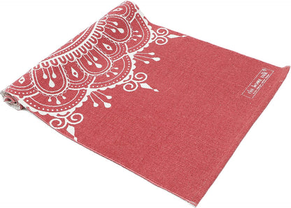 Hand Woven 100% Cotton Yoga Mat- Thick Handloom Made in India- for Gym Floor Exercise - Runner for Bedroom