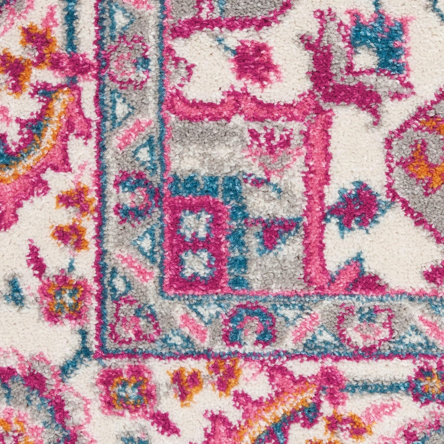Nourison Home Passion Teal Multicolor 9' x 12' Area Rug - Easy Clean, Non Shedding, Bed Room, Living Room, Dining Room, Kitchen (9' x 12')