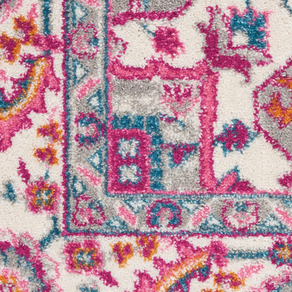 Nourison Home Passion Teal Multicolor 9' x 12' Area Rug - Easy Clean, Non Shedding, Bed Room, Living Room, Dining Room, Kitchen (9' x 12')