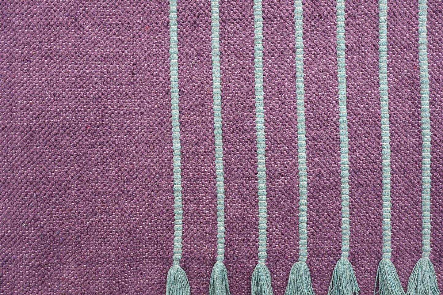 Cotton Organic Yoga Mat - Eco-Friendly Hand-Woven Rug - Handloom Foldable Yoga Mat for Everyday Fitness Maditation Rug - (24”x72”)