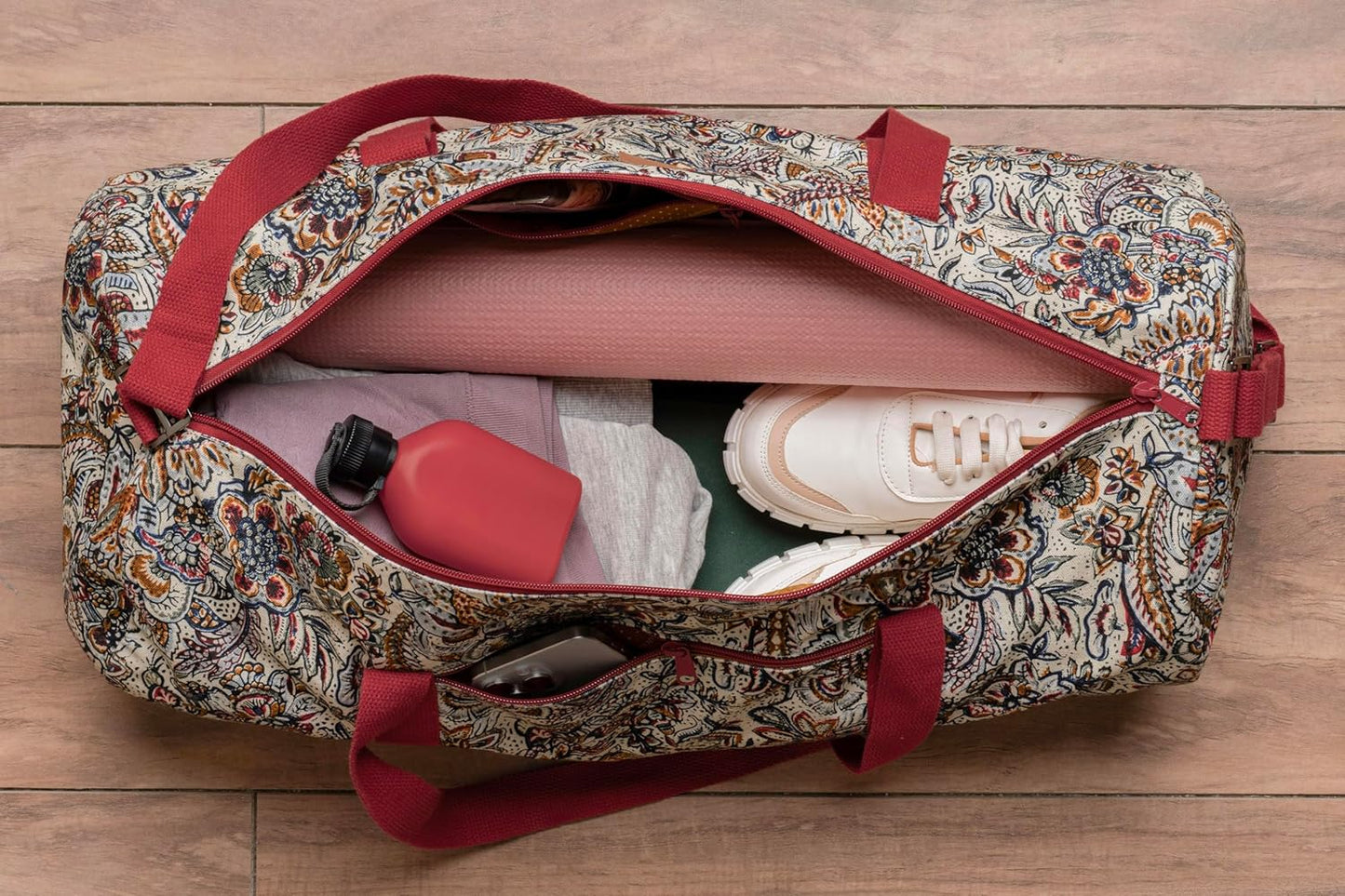 Maison d' Hermine Yoga Mat bag, Cylindrical bag for Woman&Men, yoga mat Bag &Adjustable shoulder straps Yoga Mat Carrier Bag with Drawstring Water Bottle Pocket and zipper pocket Easter Gifts
