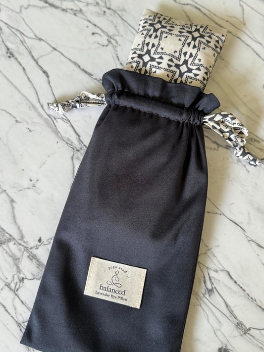 Weighted Lavender Eye Pillow for Sleep & Relaxation – Organic Cotton Eye Pillow with Natural Lavender, Aromatherapy Eye Pillow for Yoga, Meditation, Stress Relief & Travel