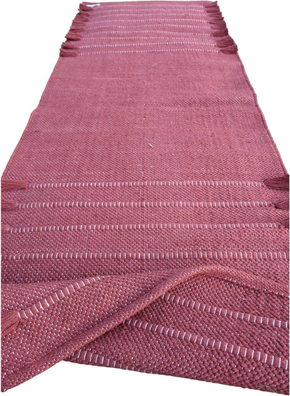 EcoComfort Cotton Yoga Mat - Hand-Woven, Extra-Thick for Ultimate Home Fitness - Durable & Stylish Yoga Rug (24”x72”x5mm)