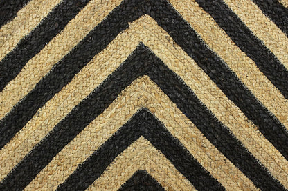 Scalloped Edge Kilim Rug 3' Square Rug Beige & Multicolor Cape Cod Design Carpet Thick 0.27 inches Hand Braided Jute Flatweave Indoor Outdoor Use Rugs for Bedroom, Kitche, Yoga Mat