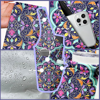 Yoga Bag for Women, Large Yoga Mat Bag Tote Carrier with Wet Dry Pocket, Water Bottle Holder & Adjustable Strap, Fits 1/2" Thick Yoga Mat for Gym, Pilates, Travel, Work