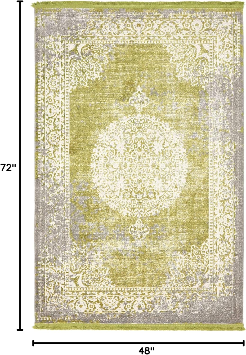 Unique Loom New Classical Collection Area Rug - Olwen (4'Round, Purple/ Gray)