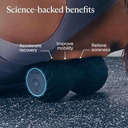 TheraGun Therabody WaveRoller - High Density Foam Roller for Body and Large Muscles. Bluetooth Enabled with 5 Customizable Vibration Frequencies in Therabody App