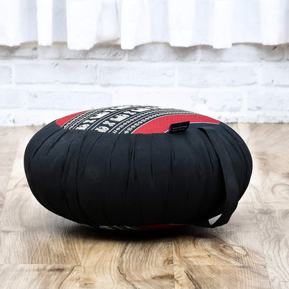 Leewadee Meditation Cushion Set – 1 Round Zafu Meditation Pillow and 1 Square Roll-Up Zabuton Meditation Mat, Pillows Bundle Filled with Kapok