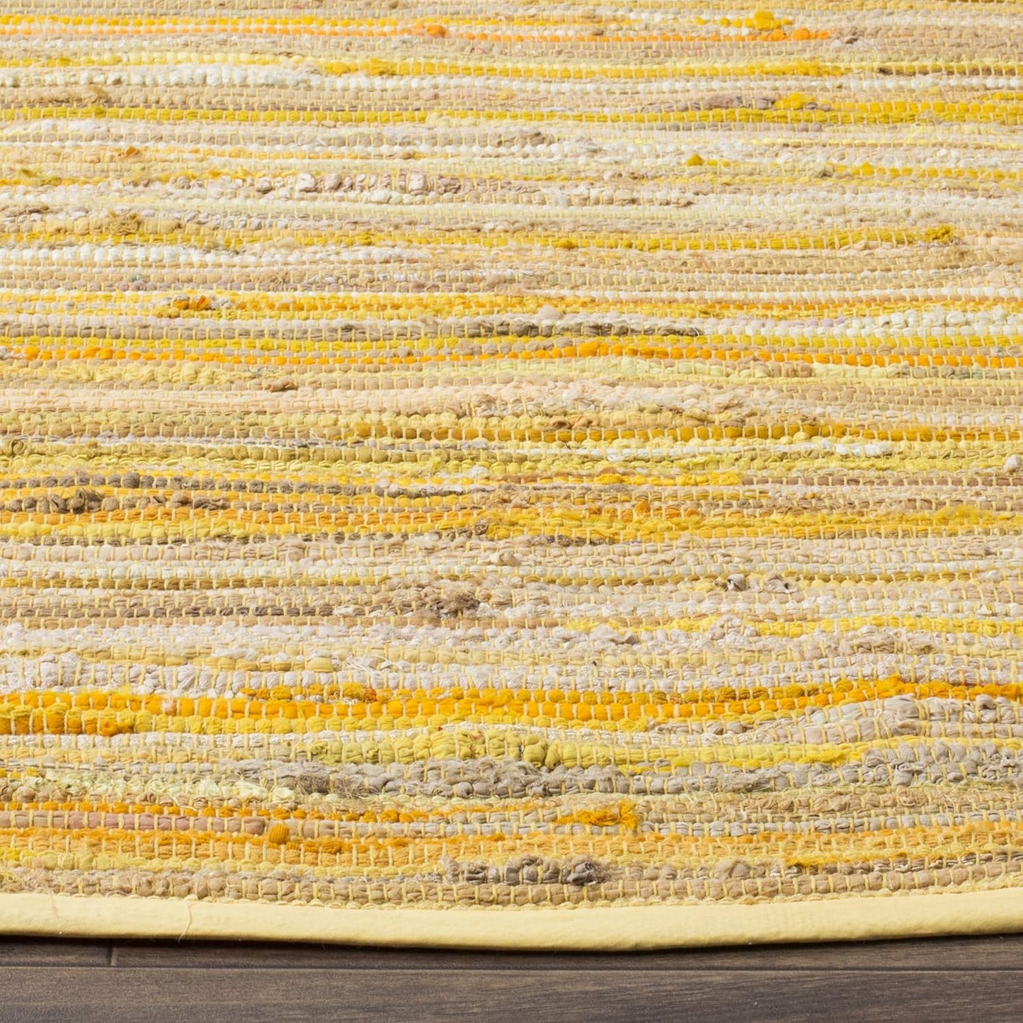 SAFAVIEH Area Rug 3x5 - Rag Rug Collection - Blue & Multi, Handmade Cotton, Boho Stripe Pattern, Ideal for Entryway, Living Room, Bedroom, Dining Space (RAR130B)