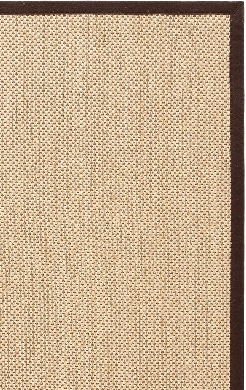 SAFAVIEH Area Rug 11x15 - Natural Fiber Collection - Large - Maize & Linen Color, Sisal, Woven Design with Border (NF141B) - Colors A