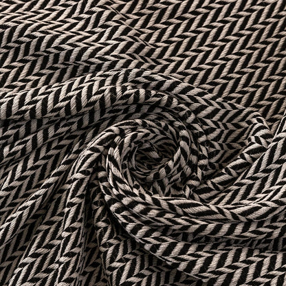 Peshtemania Premium Cotton Throw Blanket, 50x60 inches, Light Blue, Turkish Herringbone, Farmhouse Decor, Yoga Blanket, Picnic Blanket