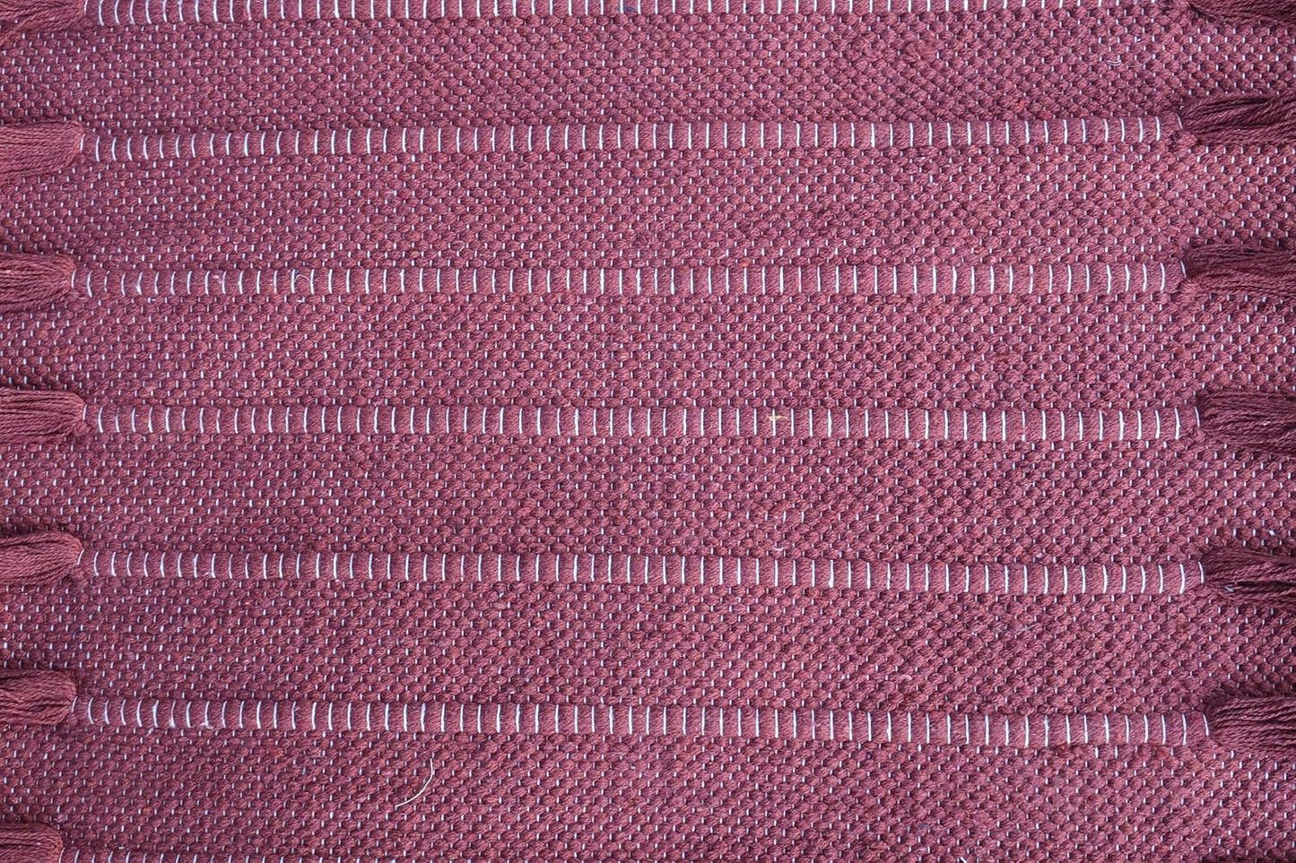 EcoComfort Cotton Yoga Mat - Hand-Woven, Extra-Thick for Ultimate Home Fitness - Durable & Stylish Yoga Rug (24”x72”x5mm)