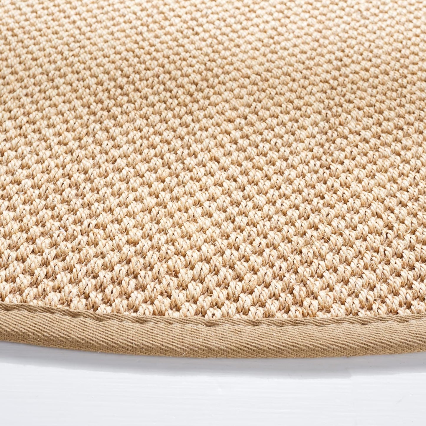 SAFAVIEH Area Rug 11x15 - Natural Fiber Collection - Large - Maize & Linen Color, Sisal, Woven Design with Border (NF141B) - Colors B