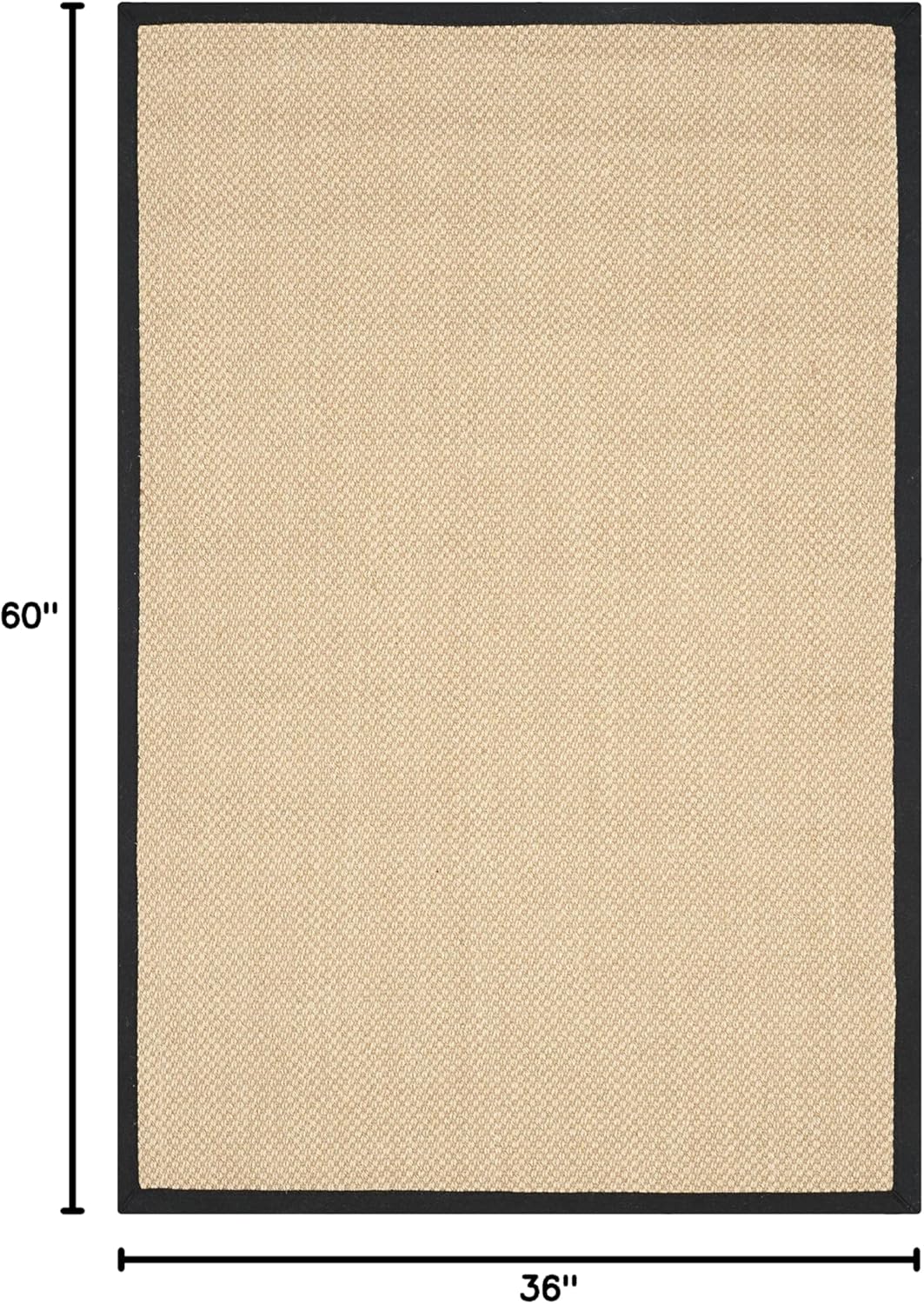 SAFAVIEH Area Rug 11x15 - Natural Fiber Collection - Large - Maize & Linen Color, Sisal, Woven Design with Border (NF141B) - Colors A