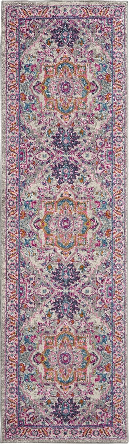 Nourison Home Passion Teal Multicolor 9' x 12' Area Rug - Easy Clean, Non Shedding, Bed Room, Living Room, Dining Room, Kitchen (9' x 12')