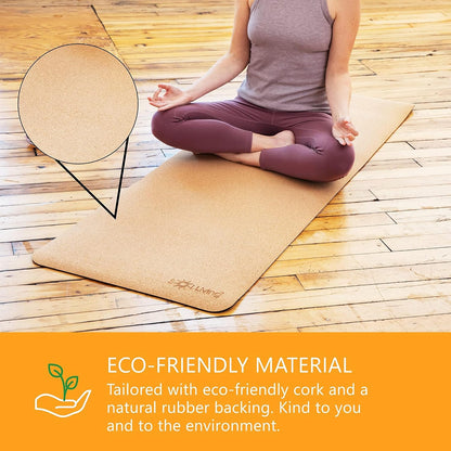 Sol Living Travel Yoga Mat - Natural Tree Rubber for Extra Grip - Non-Slip, Foldable, Eco-Friendly - Perfect for On-the-Go Yoga, Pilates, Fitness, Meditation - 24" x 72", Green