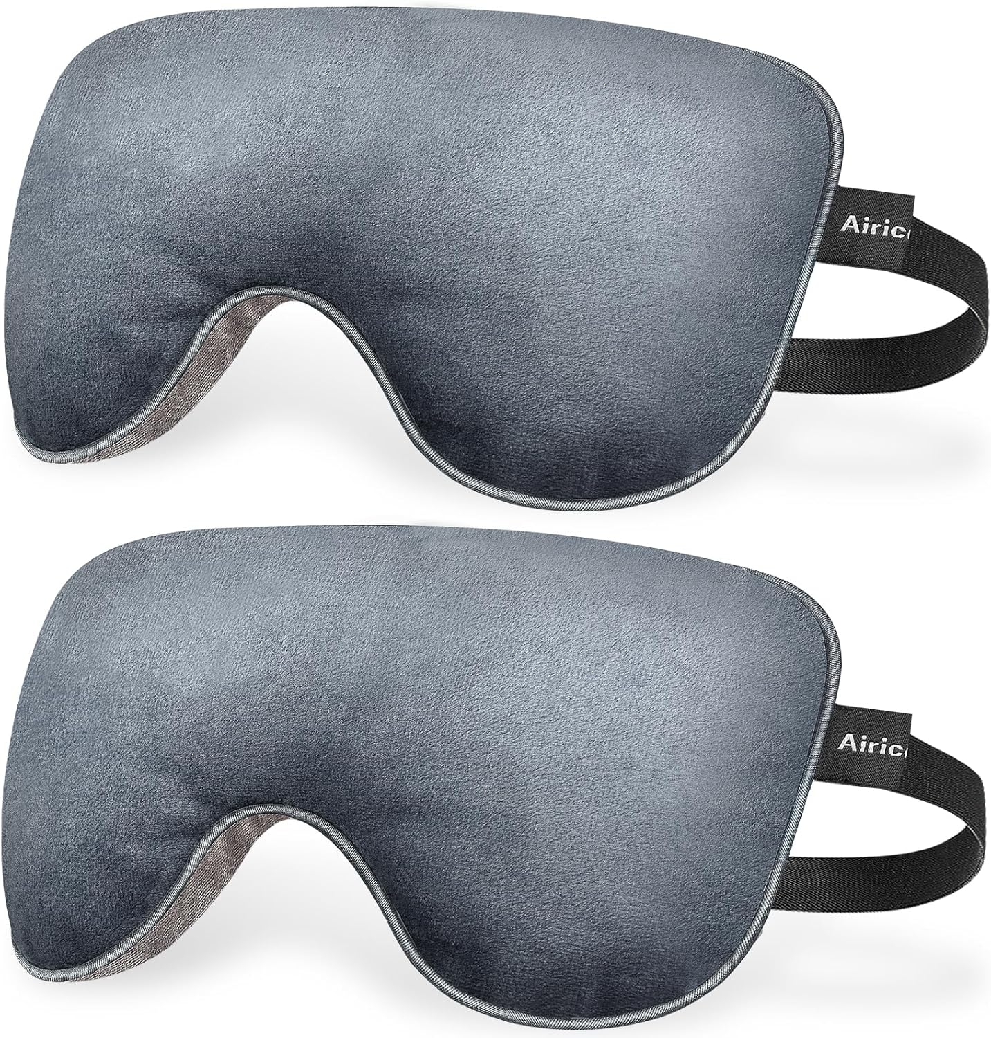 AiricePac Lavender Heat Eye Mask, Microwavable Moist Heating Pad for Dry Eyes, Blepharitis & Stye, Blue, Soft & Durable, Adjustable Strap