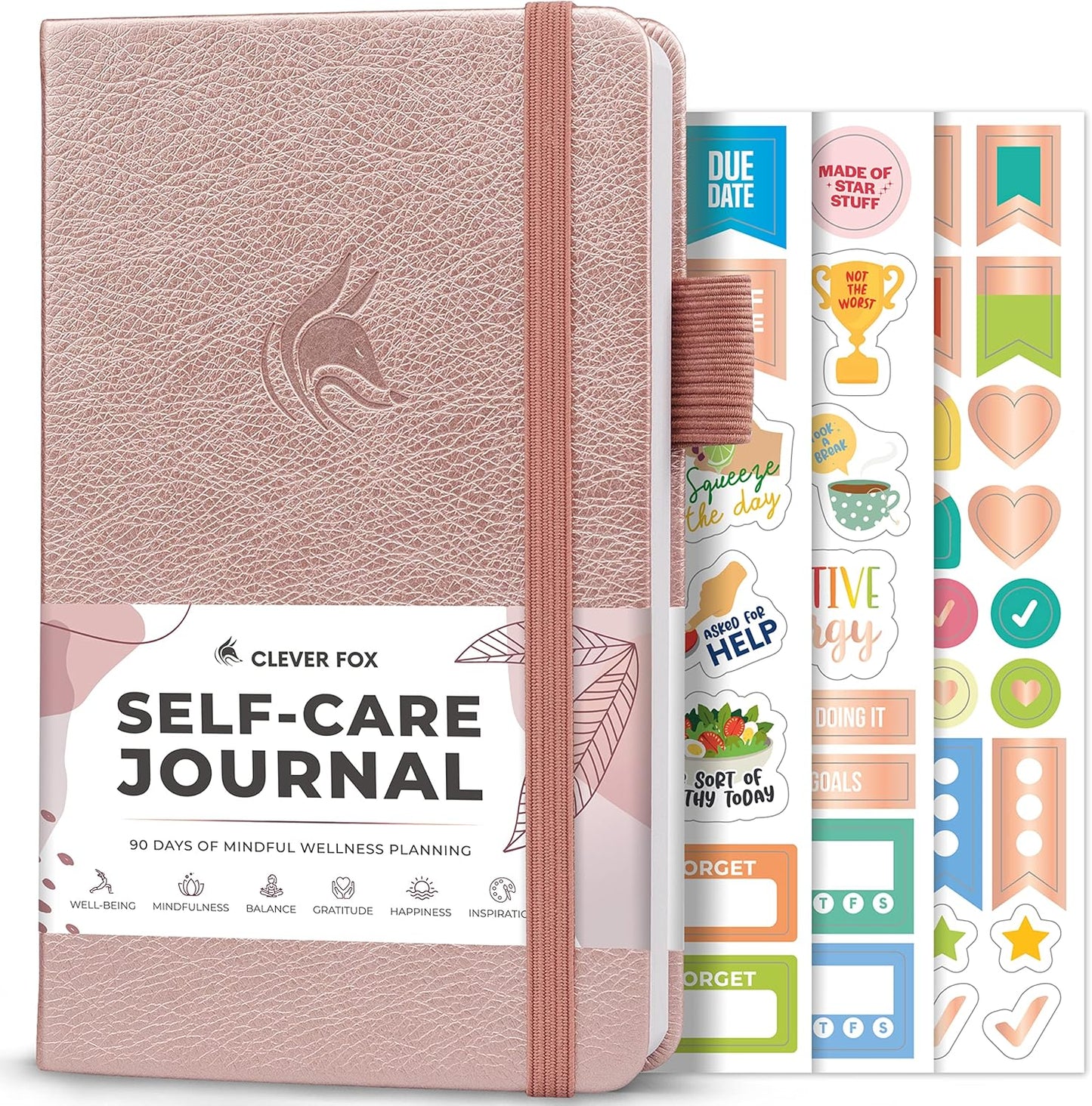 Clever Fox Self-Care Journal – Daily Reflection Notebook – Mental Health & Personal Development Planner, Meditation & Mood Log, A5 (Turquoise)