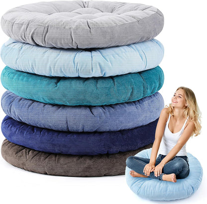 Jerify Floor Pillow Cushions Large Round Square Large Meditation Floor Pillow for Classroom Adult Meditation Picnic Party Seating Learning Daycare School(Square,Mixed Colors,4 Pcs)