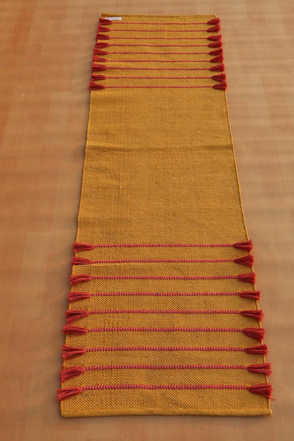 Jaipur Art & Rugs Cotton Yoga Rug - Eco-Friendly Hand-Woven Thick Mat (24”x72”x5mm) for Everyday Fitness at Home - Comfortable & Extra-Long - Colors A