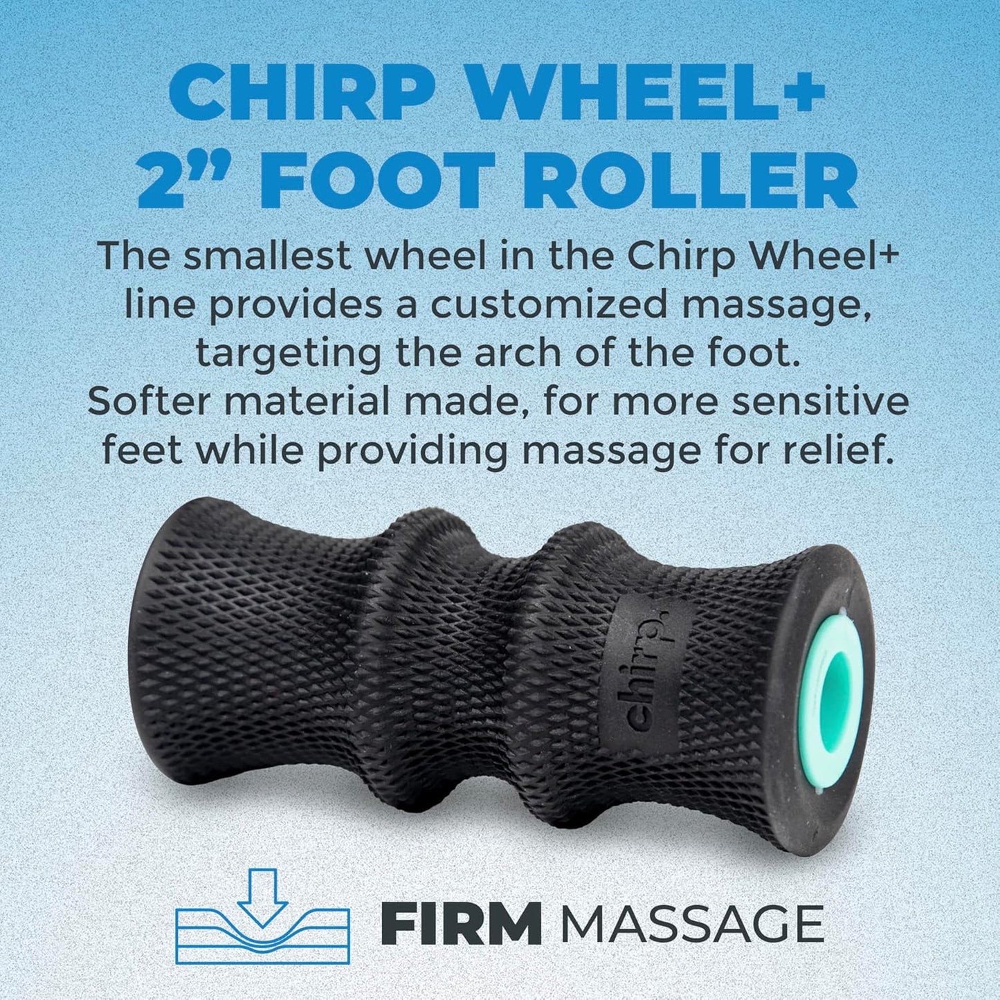 Chirp Wheel Foam Roller – Targeted Back & Neck Relief, Lumbar Spine Stretcher, Spinal Decompression Back Stretcher, Massage Roller with Density Foam for Physical Therapy, Supports 500lbs, 4-Pack Black