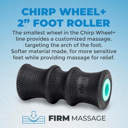 Chirp Wheel Foam Roller – Targeted Back & Neck Relief, Lumbar Spine Stretcher, Spinal Decompression Back Stretcher, Massage Roller with Density Foam for Physical Therapy, Supports 500lbs, 4-Pack Black