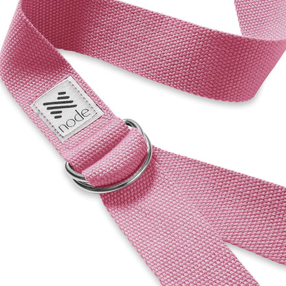 7-1/2' Yoga Strap for Stretching, Woven Cotton Blend Yoga Strap with Adjustable D-Ring Buckle for Exercise, Therapy and Fitness