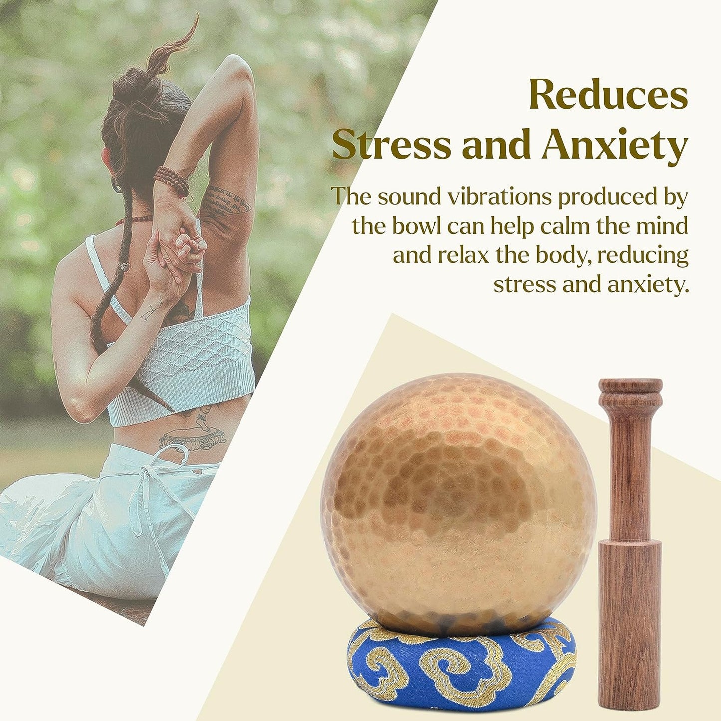 Tibetan Singing Bowl Set - Authentic Cuencos Tibetanos for Sound Healing, Meditation & Chakra Balancing - Includes Cushion, Mallet-Unique Spiritual Gifts for Women and Men (7 Chakra Hand Hammered Set)