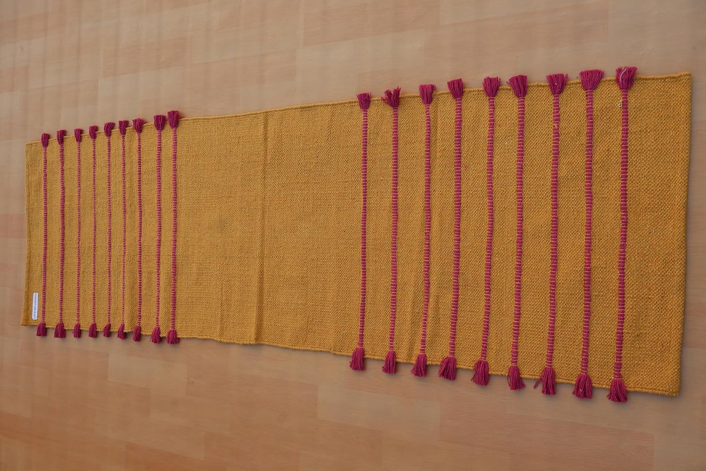 Jaipur Art & Rugs Cotton Yoga Rug - Eco-Friendly Hand-Woven Thick Mat (24”x72”x5mm) for Everyday Fitness at Home - Comfortable & Extra-Long - Colors B