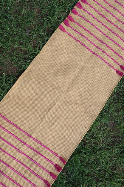 Cotton Organic Yoga Mat - Eco-Friendly Hand-Woven Rug - Handloom Foldable Yoga Mat for Everyday Fitness Maditation Rug - (24”x72”)
