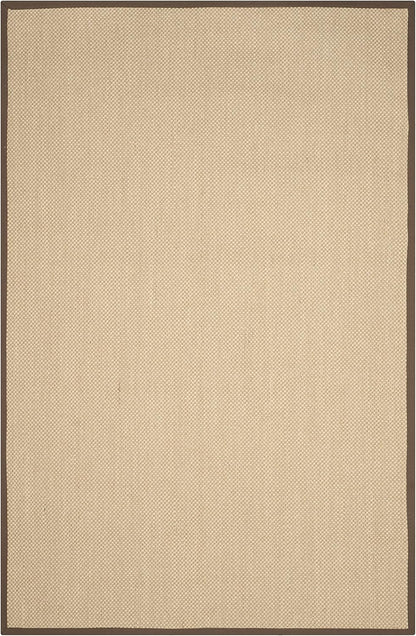 SAFAVIEH Area Rug 11x15 - Natural Fiber Collection - Large - Maize & Linen Color, Sisal, Woven Design with Border (NF141B) - Colors B