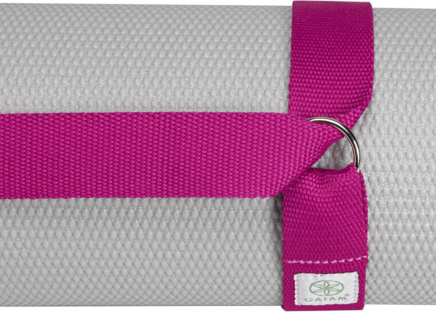 Gaiam Easy-Cinch Yoga Mat Sling - Durable Carrying Strap for Yoga Mat with Metal D-Rings for Secure Fit (No Mat Included)