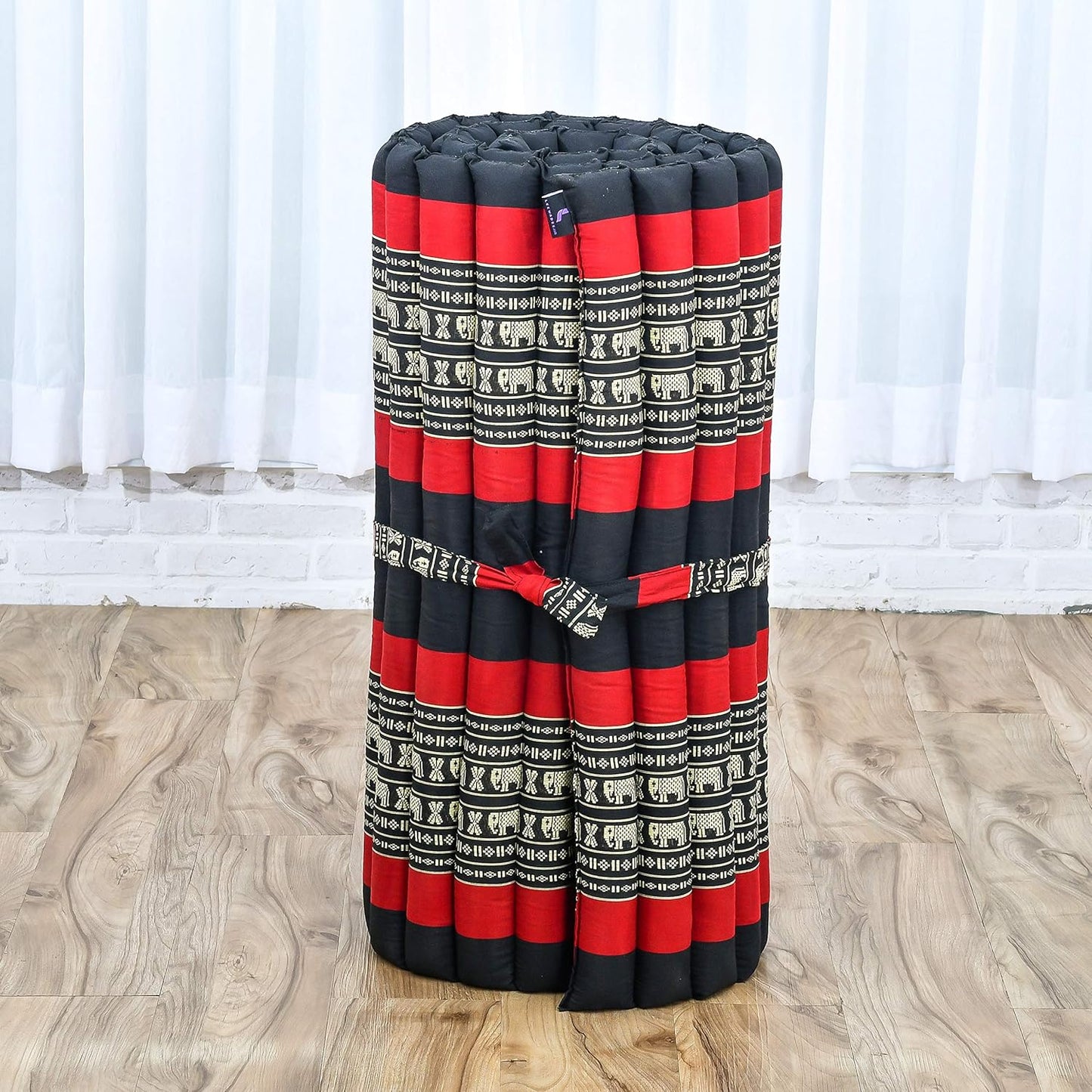 Leewadee - Kapok Roll Mat – Handcrafted Folding Sleep & Relaxation Mattress from Thailand, Ideal as Guest Bed, Camping Mat, Yoga Mat or Traditional Futon, 75 x 39 inches, Anthracite