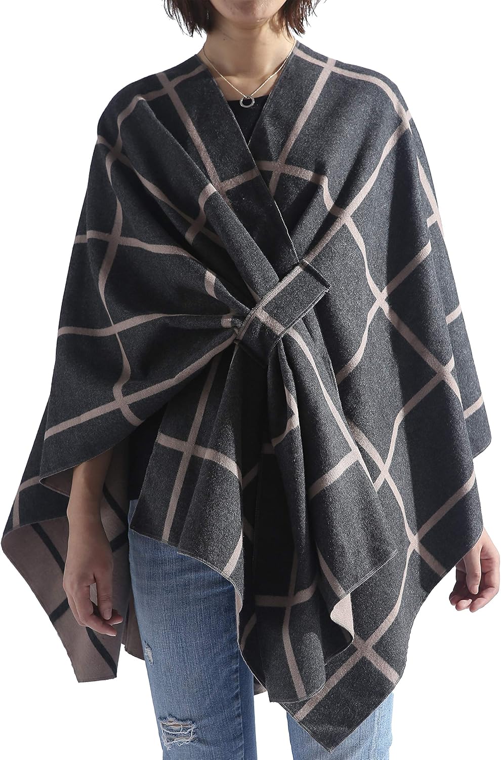 Moss Rose Women's Shawl Wrap Poncho Ruana Cape Open Front Cardigan Shawls for Spring Fall Winter
