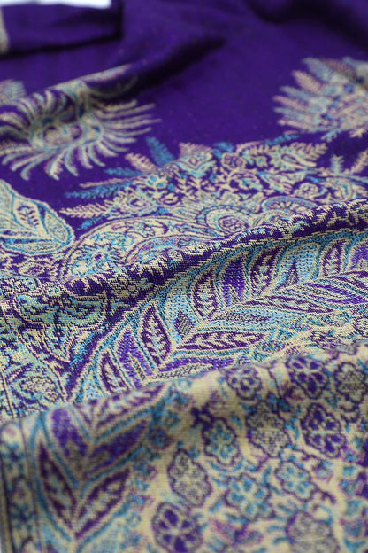 Achillea Reversible Paisley Pashmina Rave Scarf – Exotic Indian Shawls and Wraps for Evening Dresses, Festivals, All Seasons - Colors B