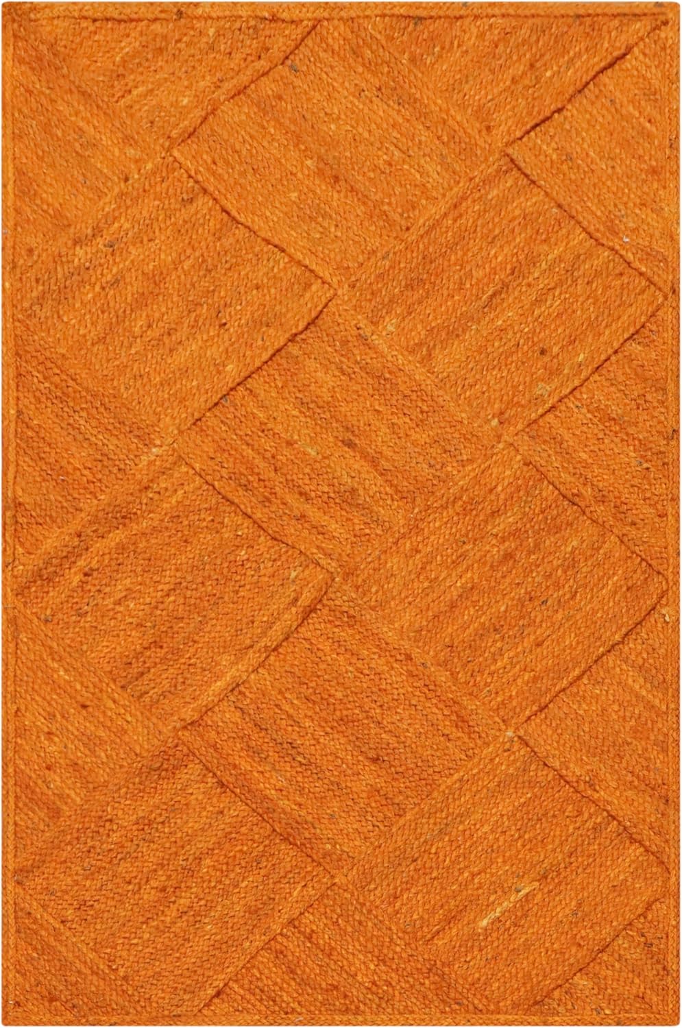Hand Braided Jute 4 Ft Square Kilim Rug Flatweave Pink Geometric Pattern Jute Sisal Rug, Thick 0.27 Inch Indoor Outdoor Carpet for Kitchen, Bedside, Yoga Mat - Colors A