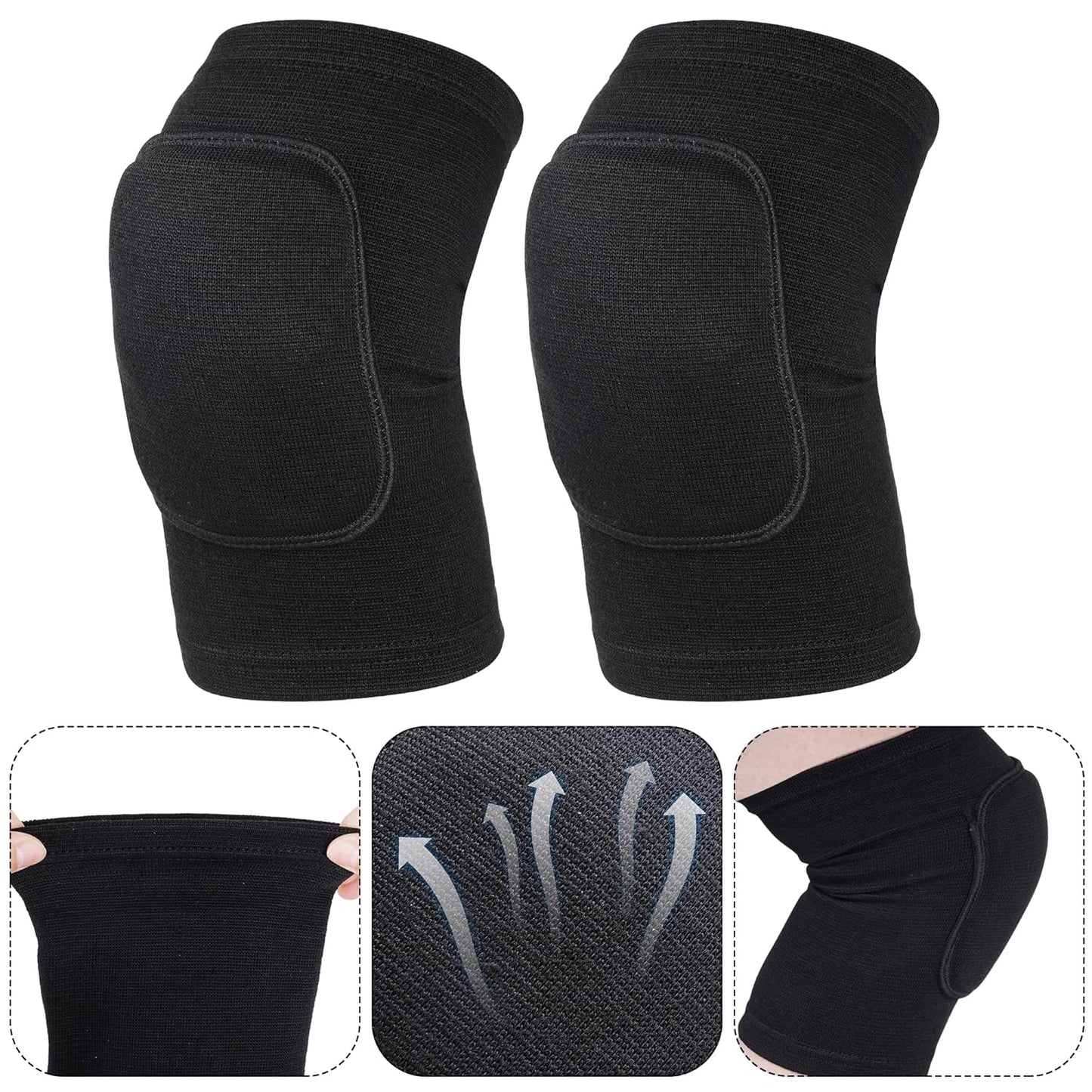 obmwang Volleyball Knee Pads and Volleyball Arm Pads Set for Kids Youth Volleyball Yoga Dance Football Basketball Running, Meduim