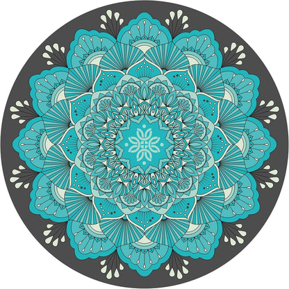 Pilates Mat Round Oversize Yoga Mat Suede Rubber Non-Slip Dia 140cm Exercise Mat Meditation Mat Workout Mat for Home Outdoor