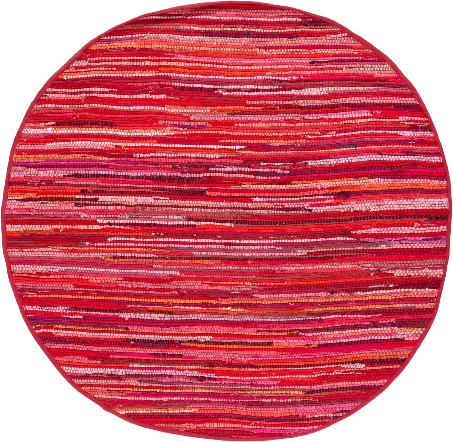 SAFAVIEH Area Rug 3x5 - Rag Rug Collection - Blue & Multi, Handmade Cotton, Boho Stripe Pattern, Ideal for Entryway, Living Room, Bedroom, Dining Space (RAR130B)