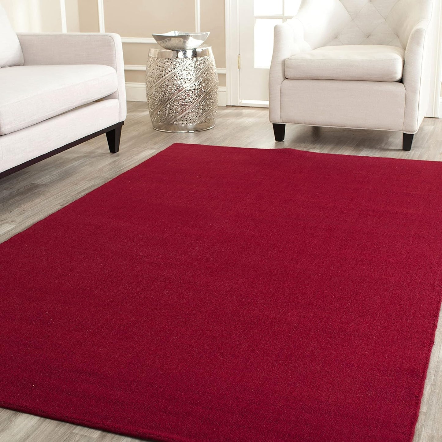 SAFAVIEH Himalaya Collection 6' Round Black HIM610C Handmade Premium Wool Area Rug